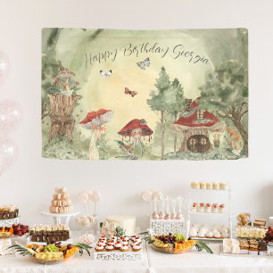Magical Autumn Forest Fairy   Birthday Welcome Banner