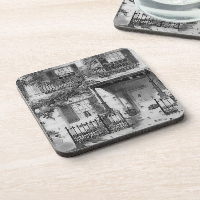 Magical Autumn House Beverage Coaster (Left Side)