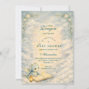 Magical Baby Dragon Story Baby Shower Invitation