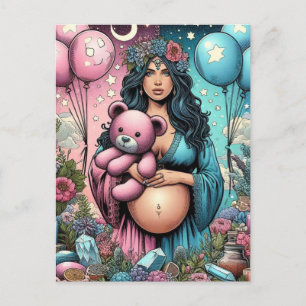 Magical Baby Shower   Gender Reveal Postcard