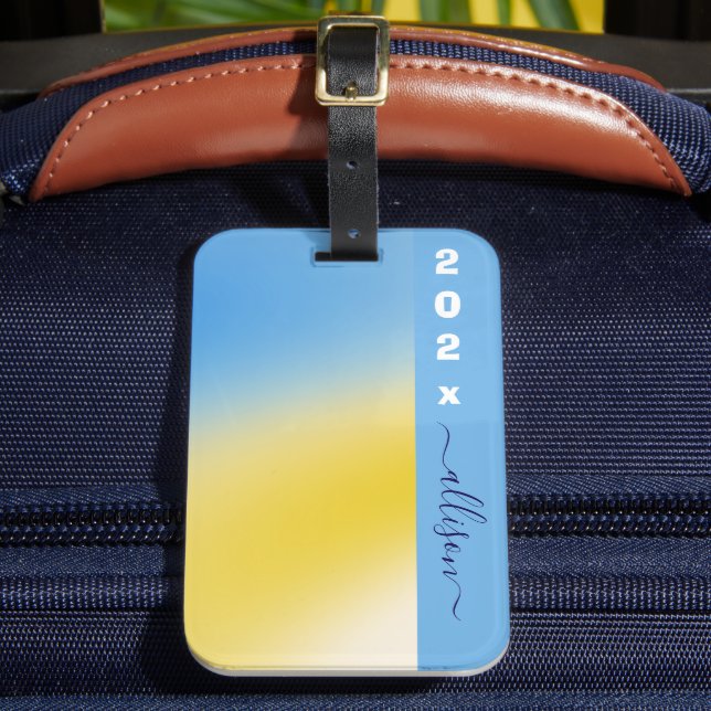 Magical background name Personalised  Luggage Tag (Front Insitu 2)