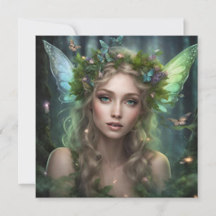 Magical Beautiful Nature Forest Fairy Card