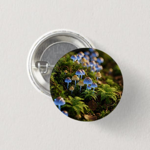 Magical Bioluminescent Fungi - Deep Forest 3 Cm Round Badge