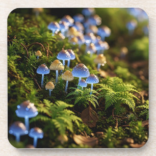 Magical Bioluminescent Fungi - Deep Forest Coaster