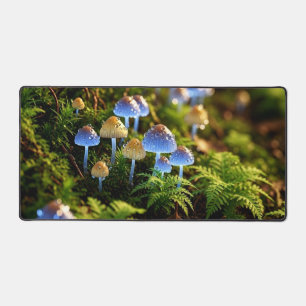 Magical Bioluminescent Fungi - Deep Forest Desk Mat