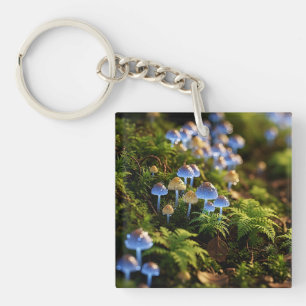 Magical Bioluminescent Fungi - Deep Forest Key Ring