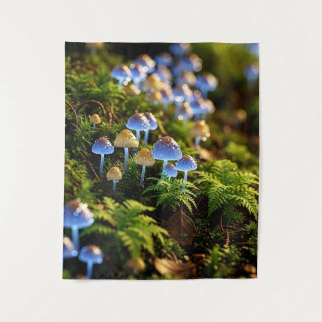 Magical Bioluminescent Fungi - Deep Forest Tapestry (Front)