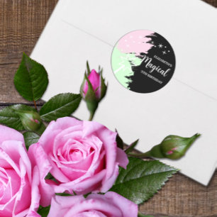 Magical Birthday Classic Round Sticker