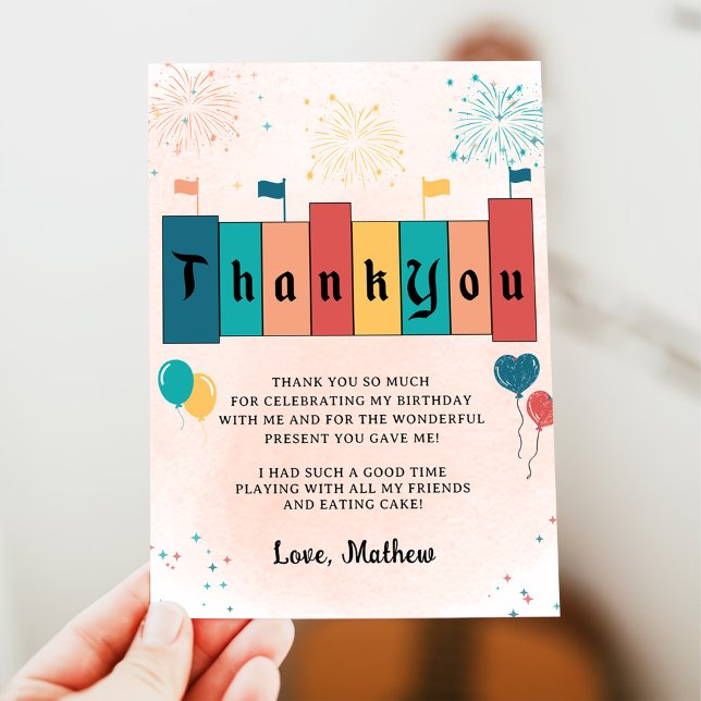 Magical Birthday Girl Birthday Thank You Card (Creator Uploaded)