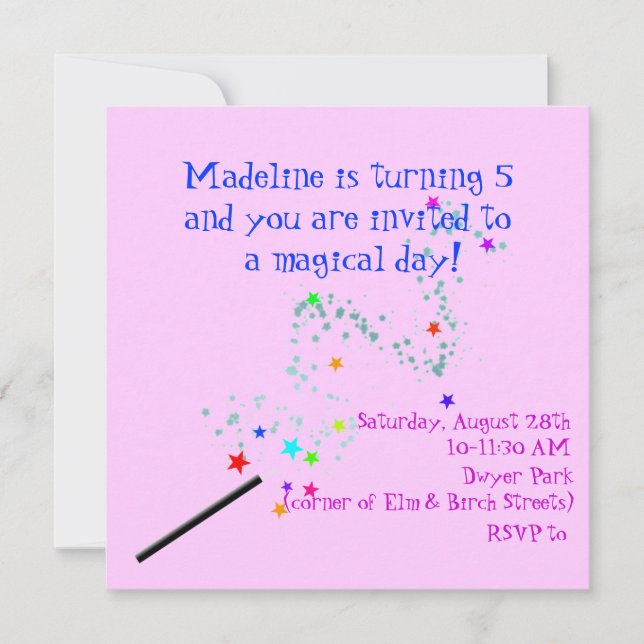 Magical Birthday Invitation 4 (Front)