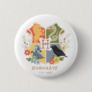 Magical Blooms HOGWARTS™ Crest 6 Cm Round Badge