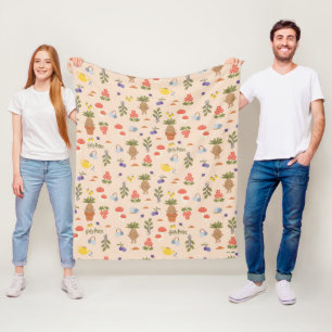 Magical Blooms Mandrake Pattern Fleece Blanket