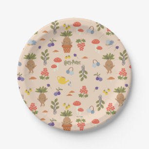 Magical Blooms Mandrake Pattern Paper Plate