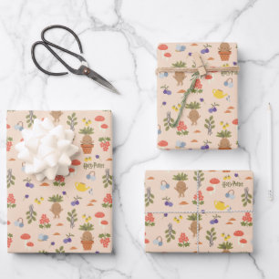 Magical Blooms Mandrake Pattern Wrapping Paper Sheet