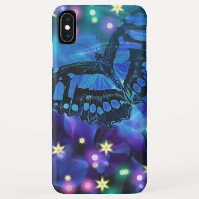 Magical Blue Butterfly Case-Mate iPhone Case (Back)
