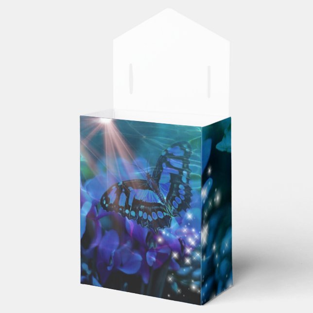 Magical Blue Butterfly Favour Box (Opened)