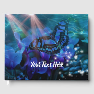 Magical Blue Butterfly Guest Book