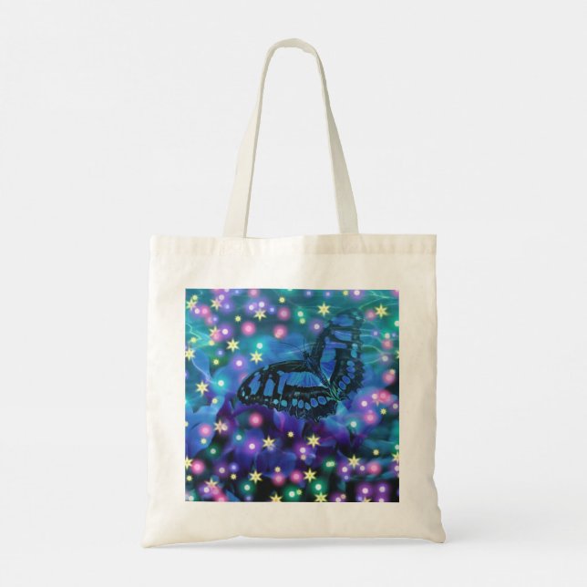 Magical Blue Butterfly Tote Bag (Back)