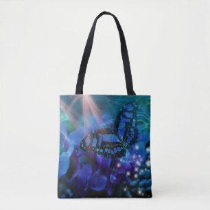 Magical Blue Butterfly Tote Bag