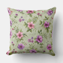 Magical Blue Heart Pattern Throw Pillow