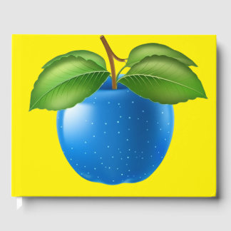 Magical Blue Starry Apple Guest Book