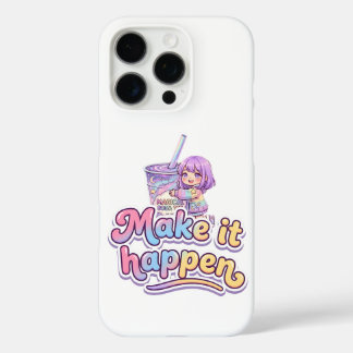 Magical Boba Tee "Make it Happen" Aesthetic iPhone 16 Pro Case