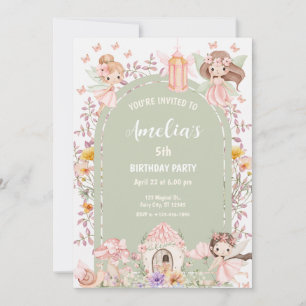 Magical Boho Fairy Garden Wildflower Invitation