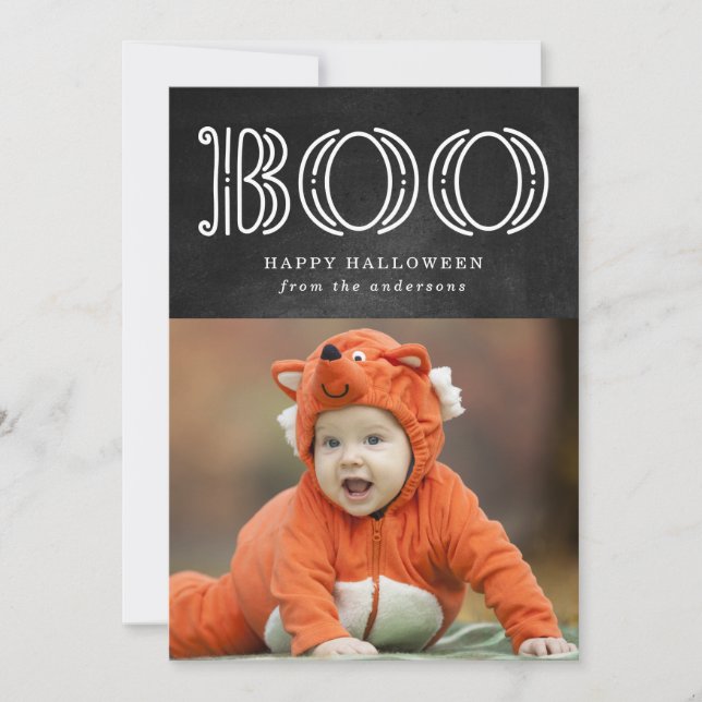 Magical Boo | Halloween Photo Card (Front)