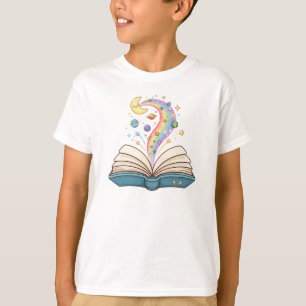 Magical Book Rainbow - Cute Reading Magic T-Shirt