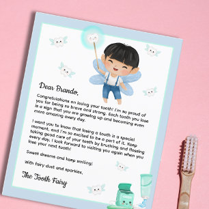 Magical Boy Tooth Fairy Keepsake for Boys Letter