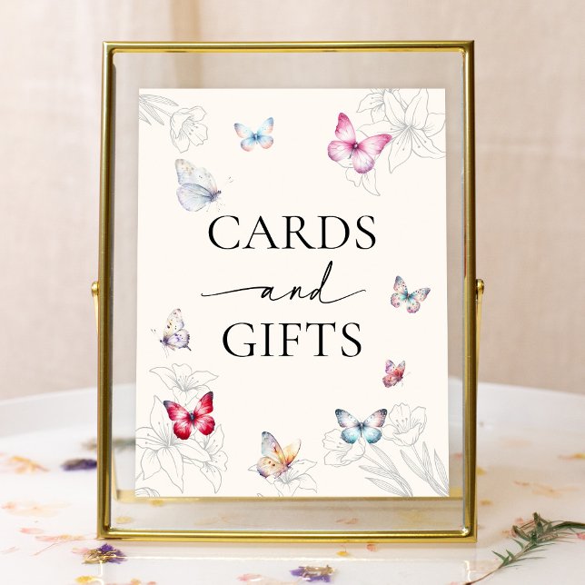 Magical Butterflies Bridal Shower Cards and Gifts  Poster (Creator Uploaded)