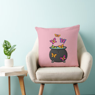 Magical Butterflies from a Cauldron Cushion