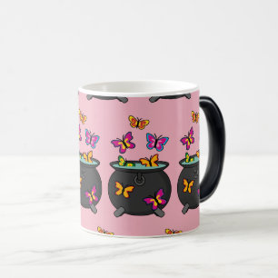 Magical Butterflies from a Cauldron Magic Mug