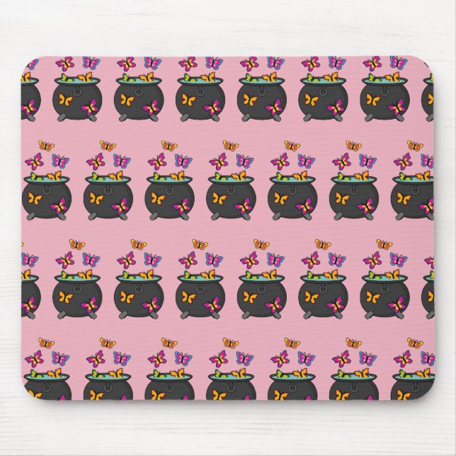 Magical Butterflies from a Cauldron Mouse Pad (Front)