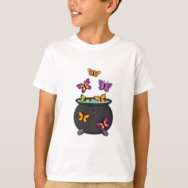 Magical Butterflies from a Cauldron T-Shirt (Front)