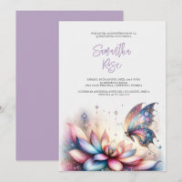 Magical Butterfly Purple Quinceanera