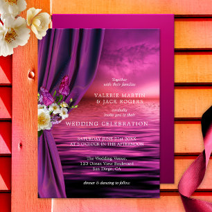 Magical Butterfly Purple Wedding Invitation