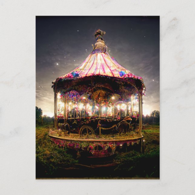 Magical carousel note card (Front)