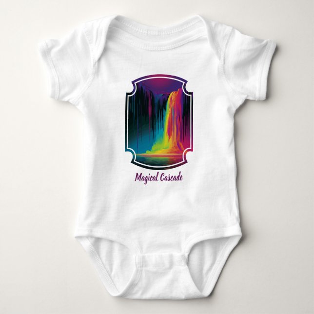 Magical cascade, captivating serenity baby bodysuit (Front)