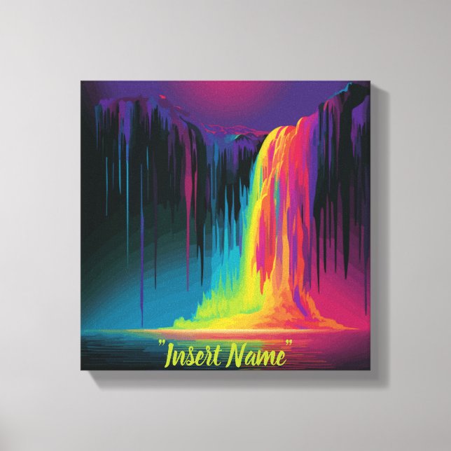 Magical cascade, captivating serenity canvas print (Front)