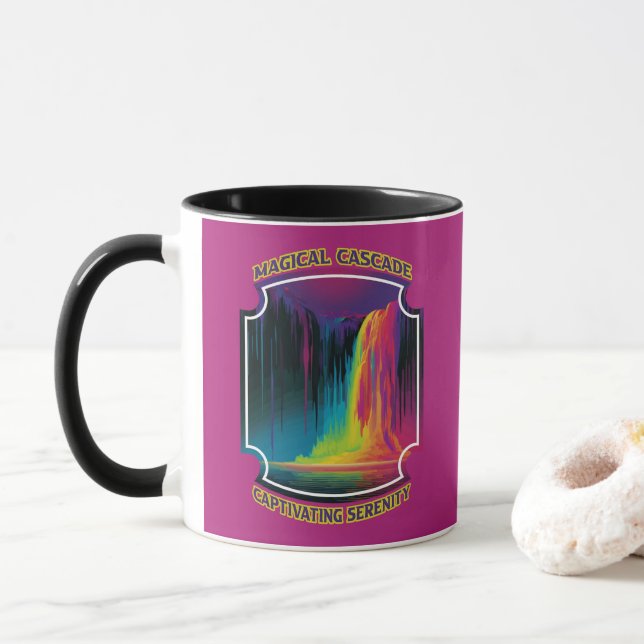 Magical cascade, captivating serenity mug (With Donut)