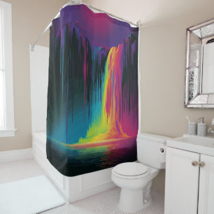 Magical cascade, captivating serenity shower curtain