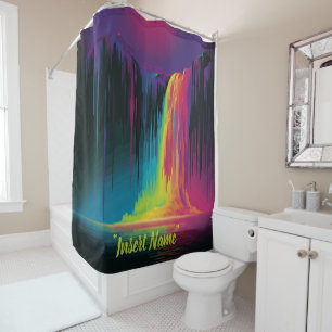 Magical cascade, captivating serenity shower curtain