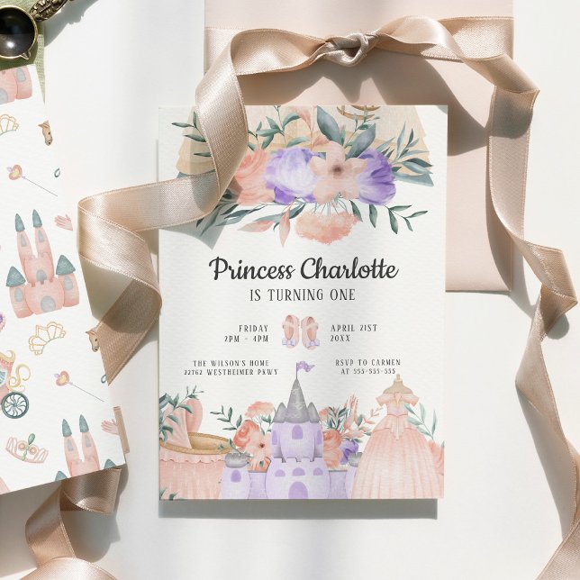Magical Castle Modern Pink Princess Birthday  Invitation (Creator Uploaded)