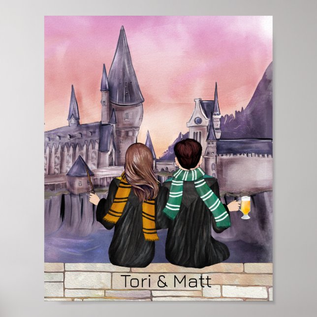 Magical Castle Wizard Portrait, Cople Print  (Front)