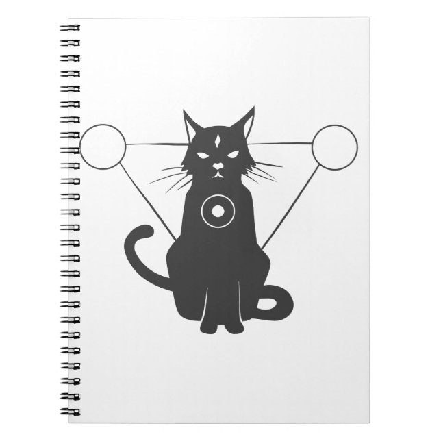 Magical cat silhouette - Choose background colour Notebook (Front)
