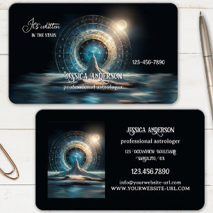 Magical Celestial Horoscope Astrologer Business Card