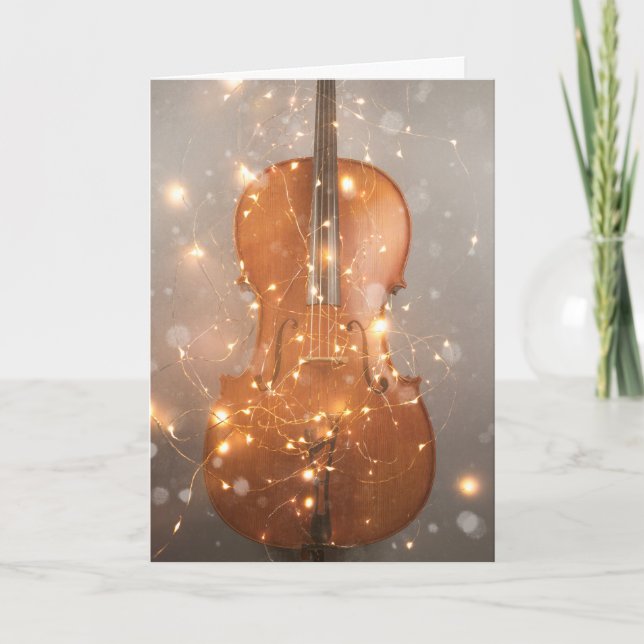Magical cello holiday card (Front)