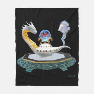 Magical Ceramic Dragon Fantasy Art Blanket