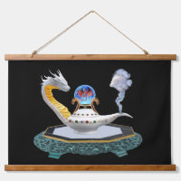 Magical Ceramic Dragon Lantern Fantasy Art Canvas